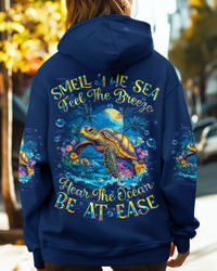 SMELL THE SEA FEEL THE BREEZE TURTLE ALL OVER PRINT - TYQY0312244