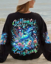 SALTWATER HEALS EVERYTHING TURTLE ALL OVER PRINT - TLNZ1412232