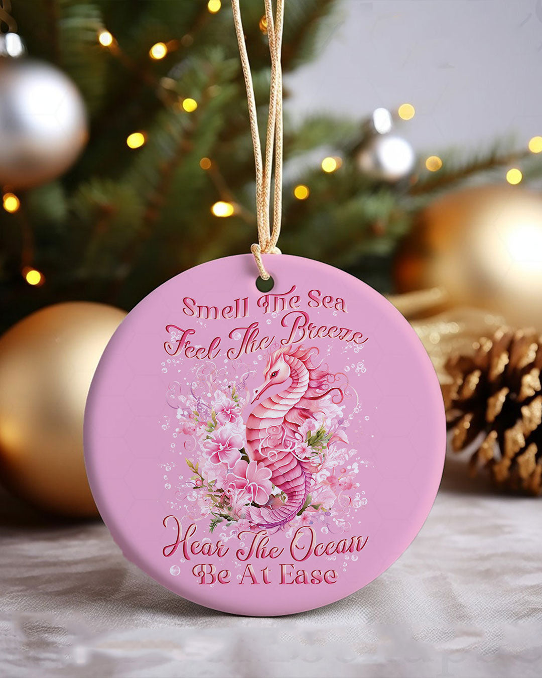SMELL THE SEA FEEL THE BREEZE SEAHORSE ORNAMENT & KEYCHAIN - YHLN2209255