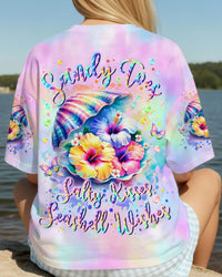 SANDY TOES SALTY KISSES SEASHELL WISHES ALL OVER PRINT - YHLN2511252