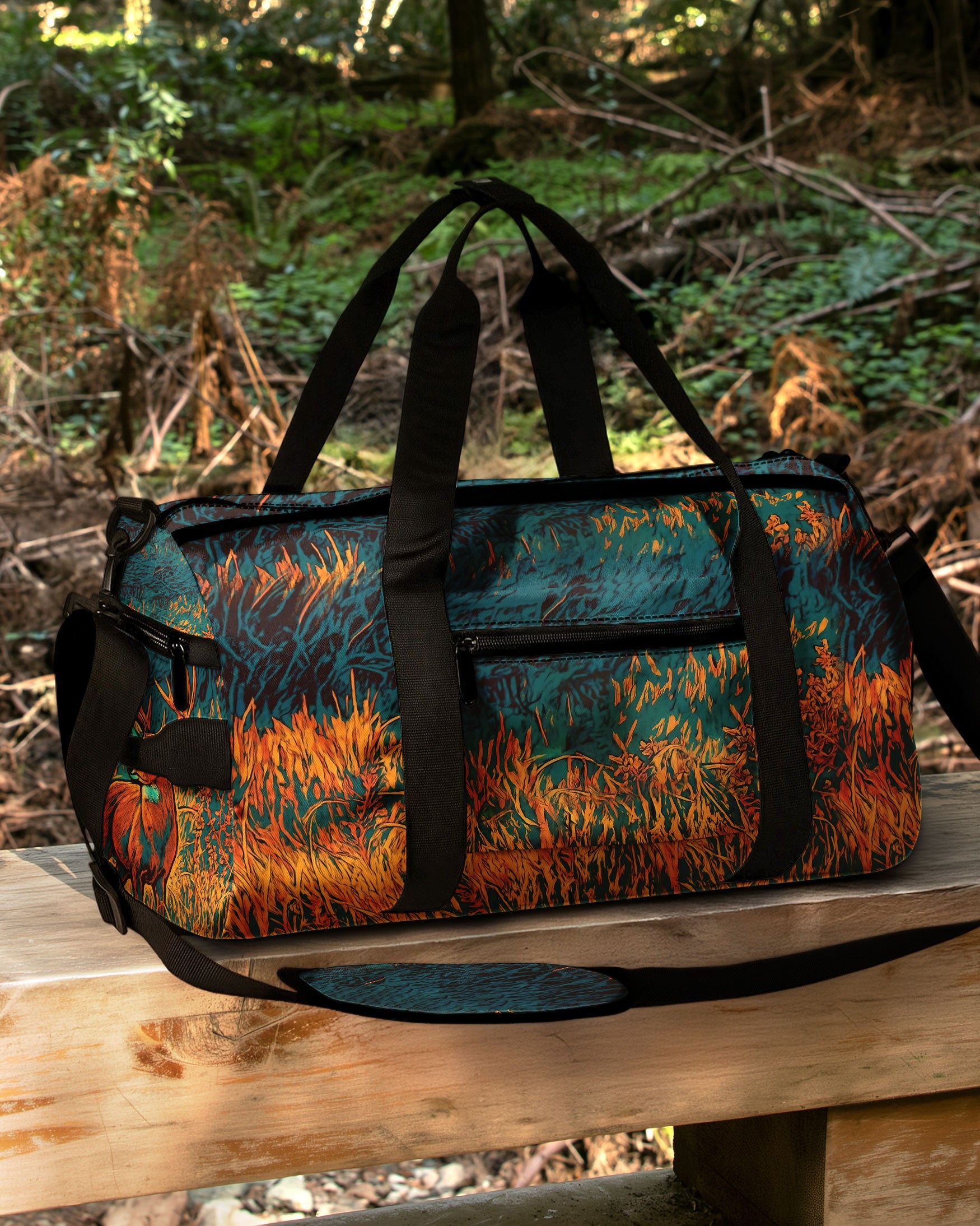 DEER FOREST PAINTING TRAVELLING BAG - YHHG1209255