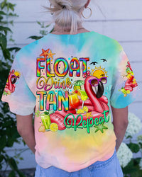 FLOAT DRINK TAN REPEAT ALL OVER PRINT - TLNZ0607232