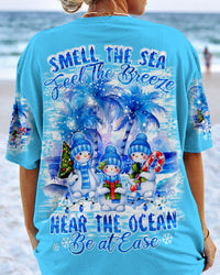 SMELL THE SEA FEEL THE BREEZE SNOWMAN CHRISTMAS ALL OVER PRINT - TY0909232