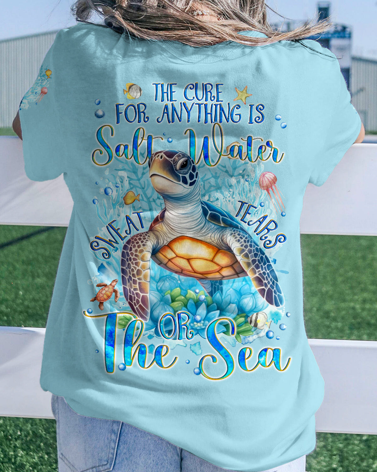 THE CURE FOR ANYTHING TURTLE ALL OVER PRINT - TYQY0502242