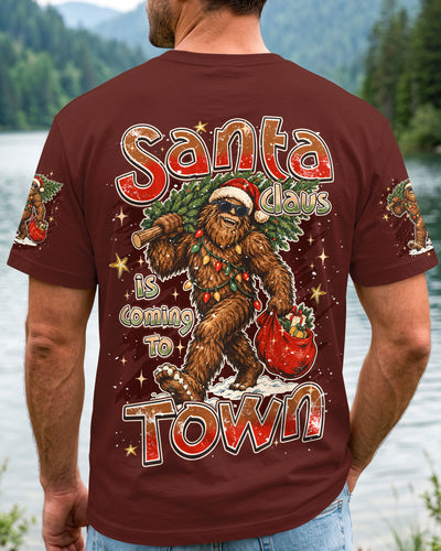 SANTA CLAUS IS COMING TO TOWN BIGFOOT CHRISTMAS ALL OVER PRINT - TYQY2909261