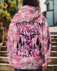 PRETTY IN PINK DEER HUNTING ALL OVER PRINT - TYQY0411244