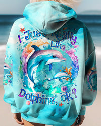 JUST REALLY LIKE DOLPHINS ALL OVER PRINT - TYQY0201244