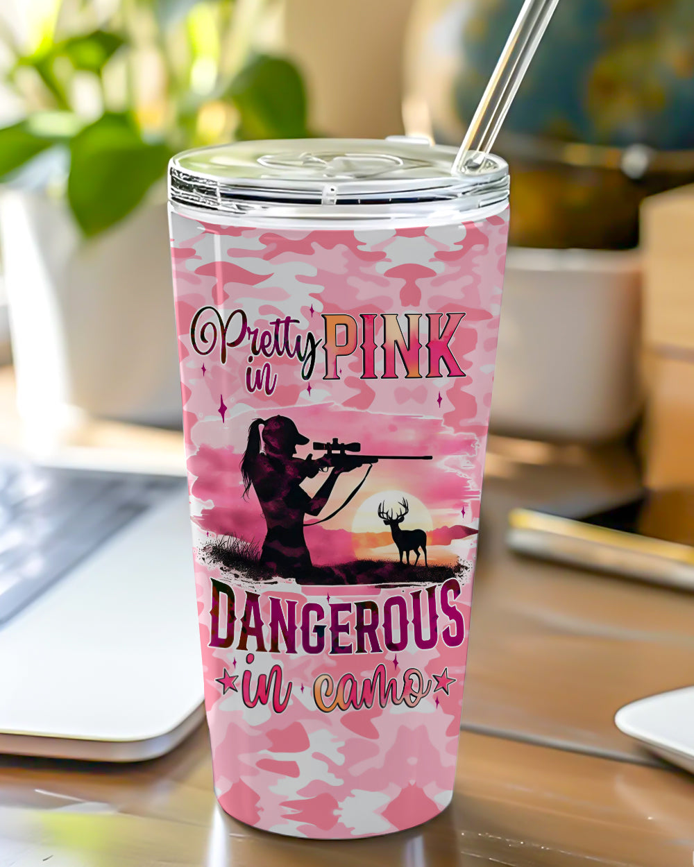 PRETTY IN PINK HUNTING TUMBLER - TYQY0111242