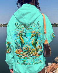 SOME GIRLS ARE JUST BORN SEAHORSE ALL OVER PRINT - TLNZ2211231