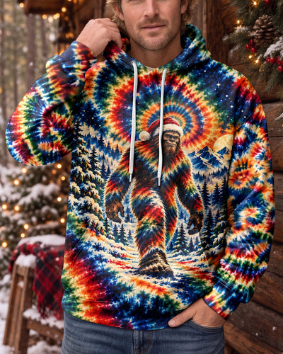 CHRISTMAS MOUNTAIN BIGFOOT COLOR SWIRL ALL OVER PRINT - YHLN1910263