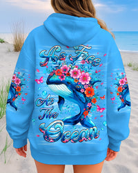 AS FREE AS THE OCEAN WHALE ALL OVER PRINT - YHHG0810254