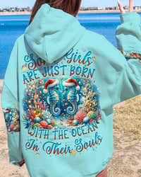 SOME GIRLS ARE JUST BORN SEAHORSE CHRISTMAS ALL OVER PRINT - TYQY2310231