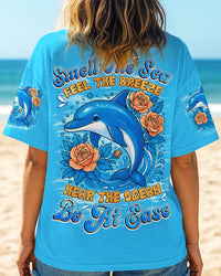 SMELL THE SEA FEEL THE BREEZE DOLPHIN ALL OVER PRINT - TYQY2507254