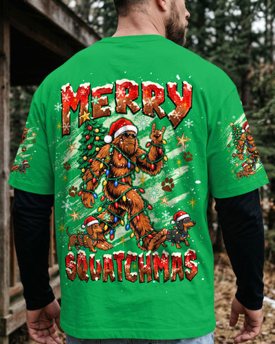 MERRY SQUATCHMAS BIGFOOT AND DACHSHUND DOG CHRISTMAS ALL OVER PRINT - TYQY0810262