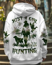 JUST A GIRL WHO LOVES HUNTING ALL OVER PRINT - TY0211243