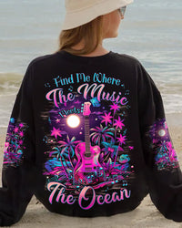 FIND ME WHERE THE MUSIC MEETS THE OCEAN NEON ALL OVER PRINT - TLNZ2909234