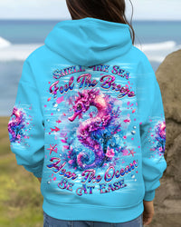 SMELL THE SEA FEEL THE BREEZE SEAHORSE ALL OVER PRINT - YHHG2010253