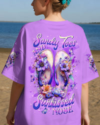 SANDY TOES SUNKISSED NOSE FLIP FLOPS ALL OVER PRINT - TYLN3003261