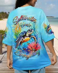 SALTWATER HEALS EVERYTHING TURTLE ALL OVER PRINT - YHHG1712252