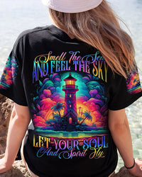SMELL THE SEA AND FEEL THE SKY LIGHT HOUSE ALL OVER PRINT - YHLN1705233