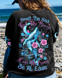 SMELL THE SEA FEEL THE BREEZE WHALE ALL OVER PRINT - TLNZ0509233