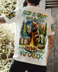 GOD IS GREAT BEER IS GOOD BEAR ALL OVER PRINT - TLNZ2012234