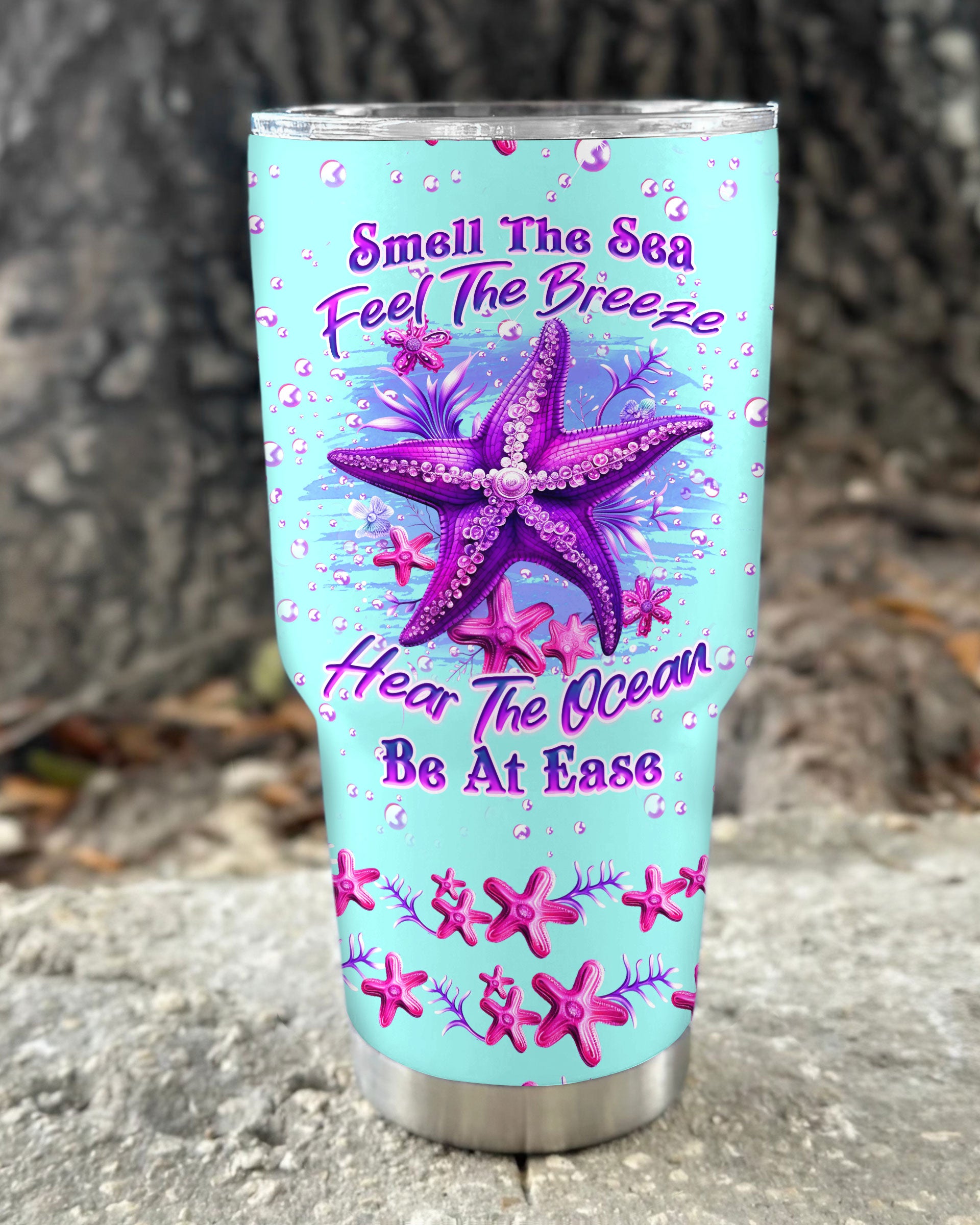 SMELL THE SEA FEEL THE BREEZE STARFISH TUMBLER - YHLN1009255