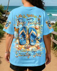 LIFE IS BETTER IN FLIP-FLOPS AND SANDY TOES ALL OVER PRINT - YHHG1208253