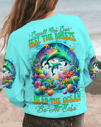 SMELL THE SEA FEEL THE BREEZE DOLPHIN ALL OVER PRINT - TLNZ0412233