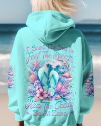 SMELL THE SEA FEEL THE BREEZE FLIP FLOPS ALL OVER PRINT - YHLN2411232