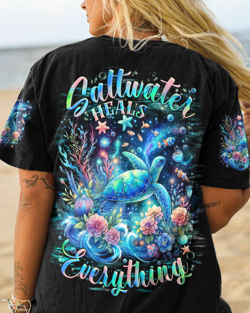 SALTWATER HEALS EVERYTHING TURTLE ALL OVER PRINT - TLNZ1412232