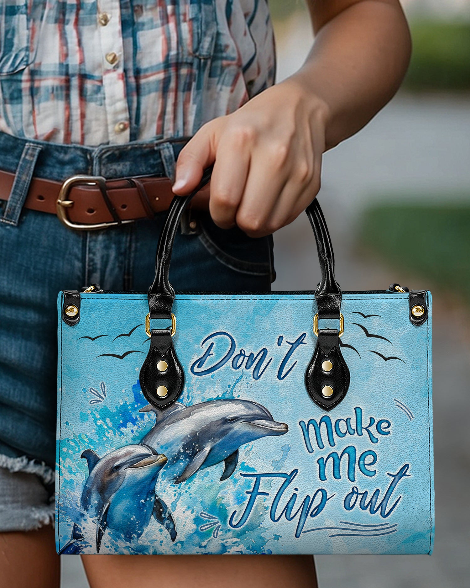 DON'T MAKE ME FLIP OUT LEATHER HANDBAG - TYQY2203244