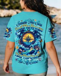 SMELL THE SEA FEEL THE BREEZE COMPASS ALL OVER PRINT - TYQY2603263