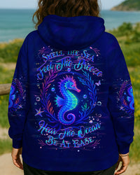 SMELL THE SEA FEEL THE BREEZE SEAHORSE ALL OVER PRINT - YHHG2107254