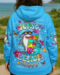 DON'T WORRY BEACH HAPPY SHARK ALL OVER PRINT - YHHG0409253