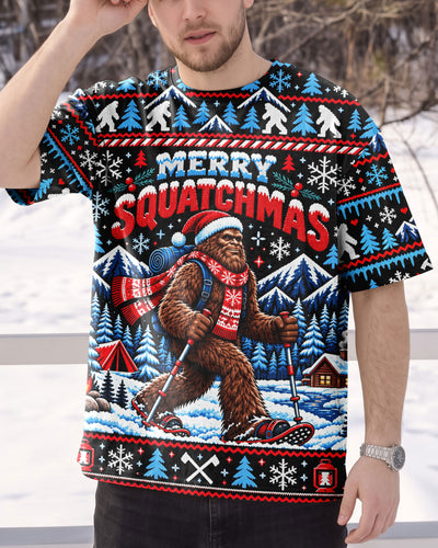 MERRY SQUATCHMAS CHRISTMAS BIGFOOT ALL OVER PRINT - YHLN0710261