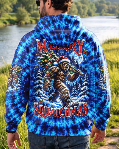 MERRY SQUATCHMAS BIGFOOT CHRISTMAS BLUE BURST ALL OVER PRINT - YHLN1210261