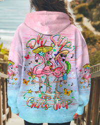 OH SIP IT’S A GIRLS TRIP FLAMINGO ALL OVER PRINT - YHHG2006254