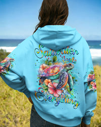 SALTWATER HEALS EVERYTHING TURTLE ALL OVER PRINT - TYQY1012252