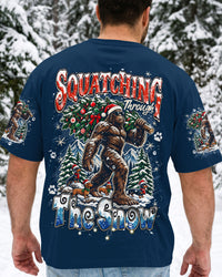 SQUATCHING THROUGH THE SNOW BIGFOOT AND DACHSHUND DOG CHRISTMAS ALL OVER PRINT - TYQY0810261