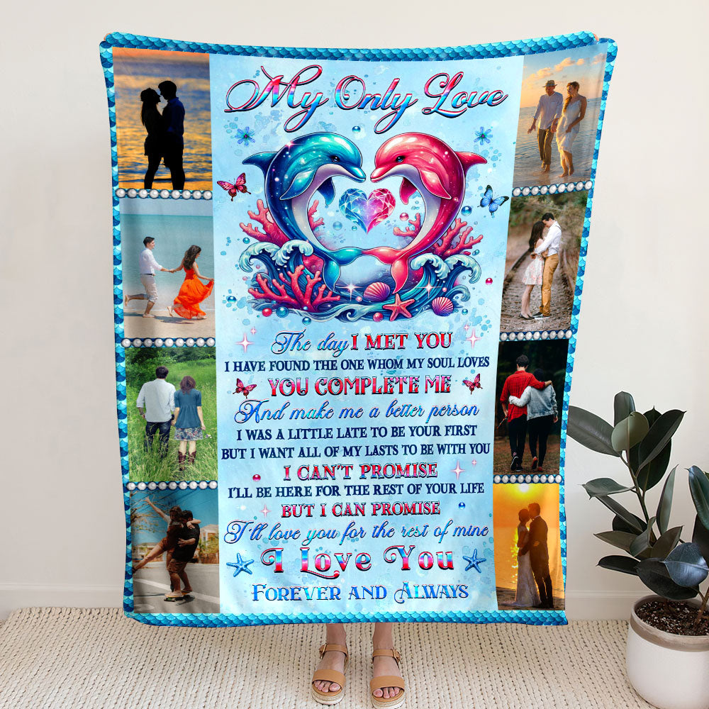 PERSONALIZED MY ONLY LOVE WOVEN AND FLEECE BLANKET - YHHG0701253