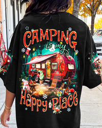 CAMPING IS MY HAPPY PLACE CHRISTMAS ALL OVER PRINT - TYQY0910234