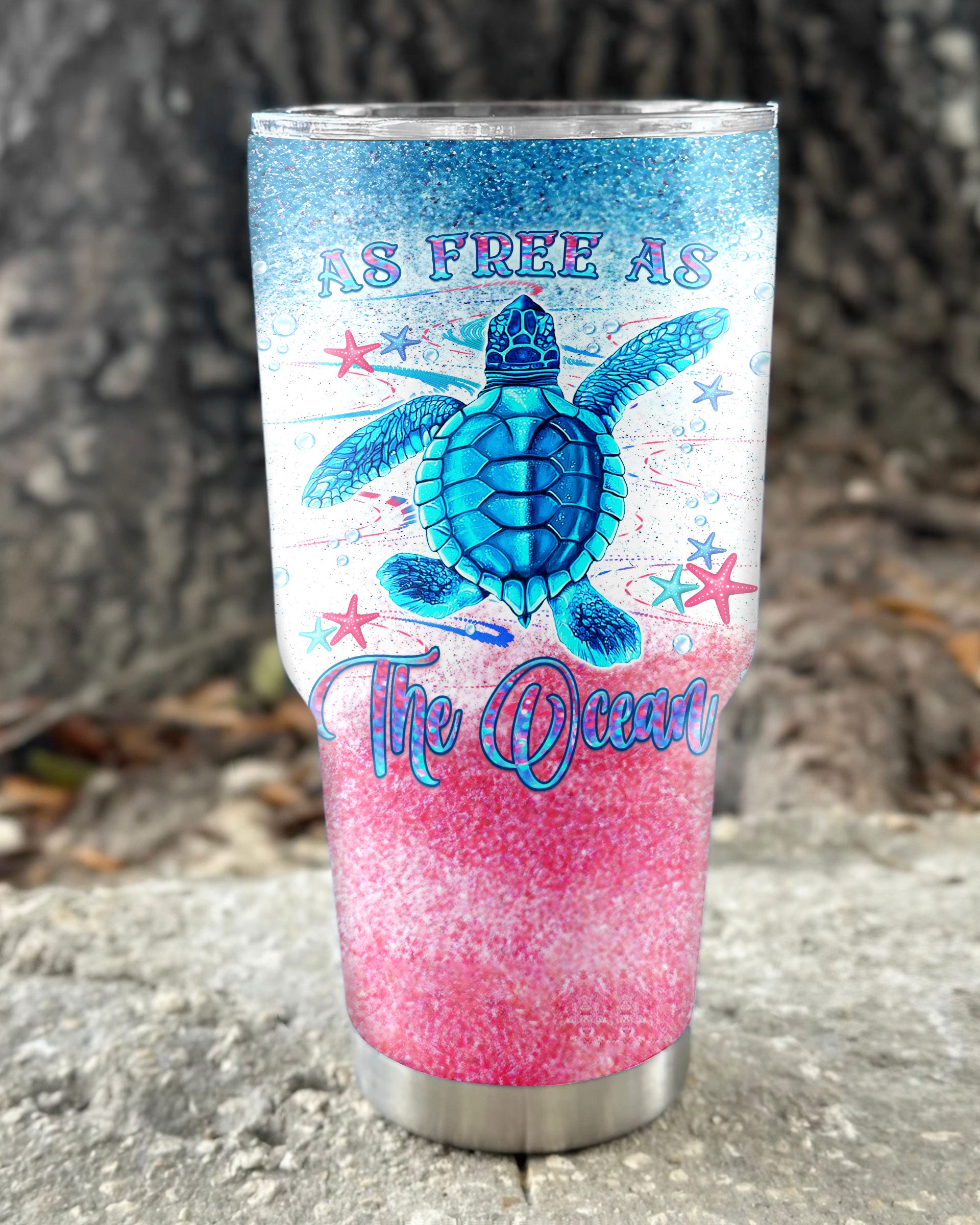 AS FREE AS THE OCEAN TURTLE TUMBLER - YHLN0409254