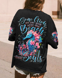 SOME GIRLS ARE JUST BORN SEAHORSE ALL OVER PRINT - TLNZ1307234