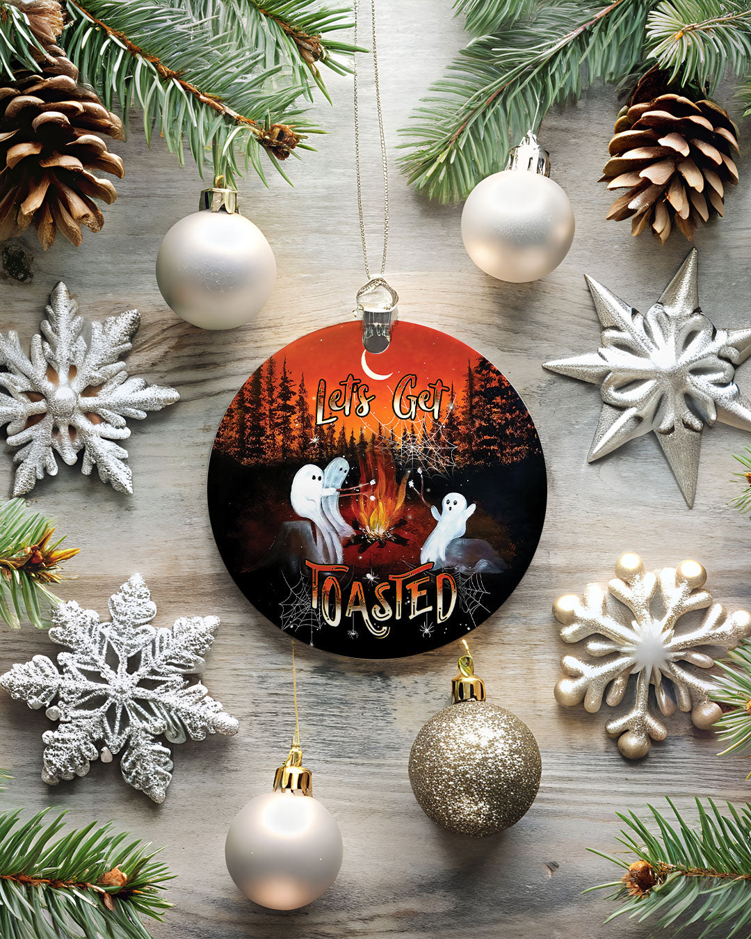 LET'S GET TOASTED BOOS HALLOWEEN ORNAMENT & KEYCHAIN - YHHG0909255