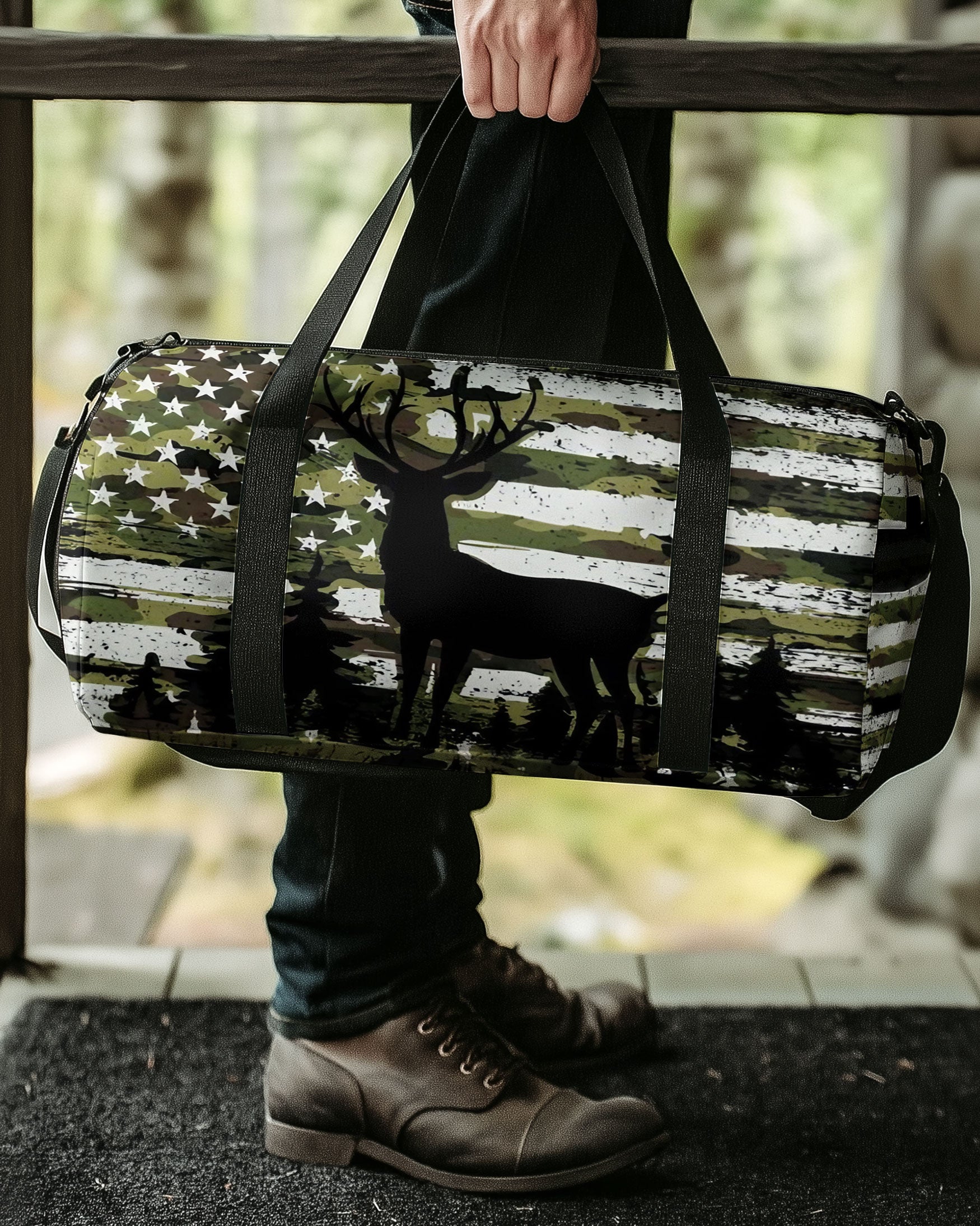 DEER FOREST CAMO FLAG TRAVELLING BAG - YHLN0809255