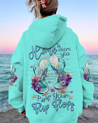 HOME IS WHERE YOU PARK YOUR FLIP FLOPS ALL OVER PRINT - TLNZ2509233