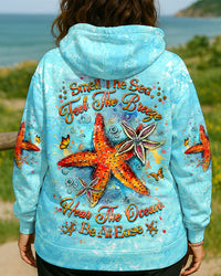 SMELL THE SEA FEEL THE BREEZE STARFISH ALL OVER PRINT - YHHG0407253