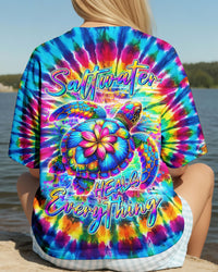 SALTWATER HEALS EVERYTHING TURTLE COLORFUL ALL OVER PRINT - TYLN0203262