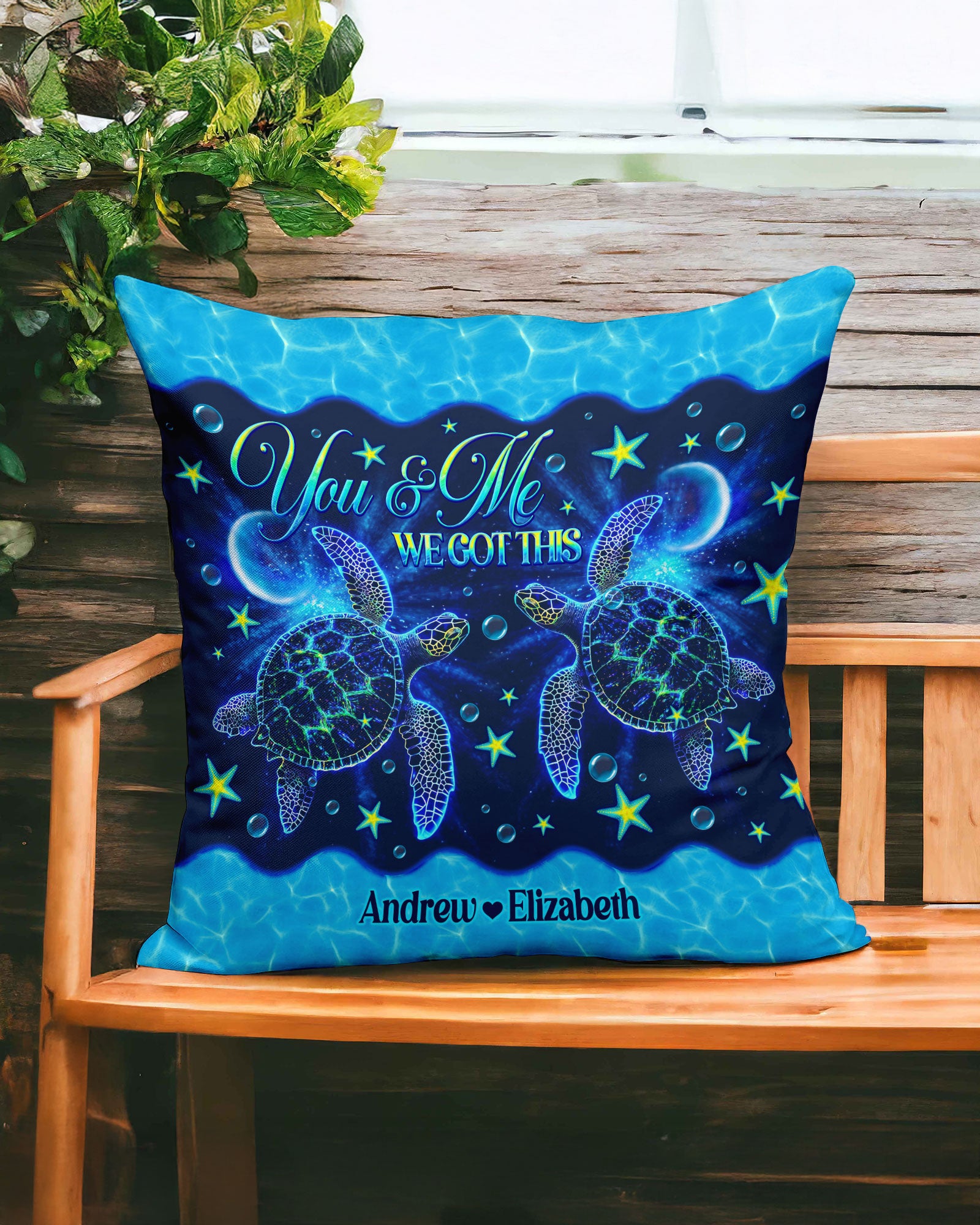 PERSONALIZED YOU AND ME WE GOT THIS TURTLE PILLOW - TLNO0602251